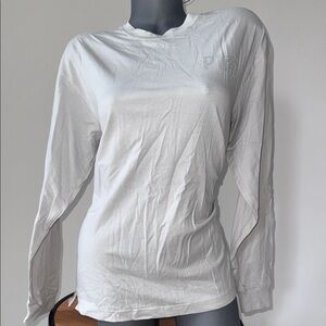 Victoria’s Secret Pink White Long-Sleeve Crewneck Women's rhinestones Top M